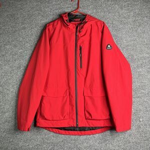 Canadiana Full Zip‎ Windbreaker Jacket Adult M Red Hooded Outdoor Wear